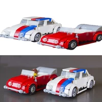 new moc travel version herbie the love bug car building block model great racer racing mini bricks sets assembly toy kids gift