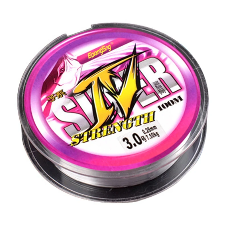 Рыболовная леска 100 м многонитевая прочная нейлоновая нефторуглеродная