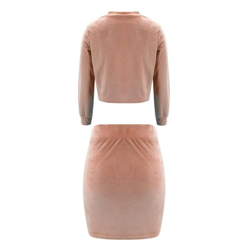 

EFINNY 3 Piece Set Outfits Women Autumn O Neck Vest Top+Skirt Full Sleeve Long Cardigan Casual Three Piece Sets