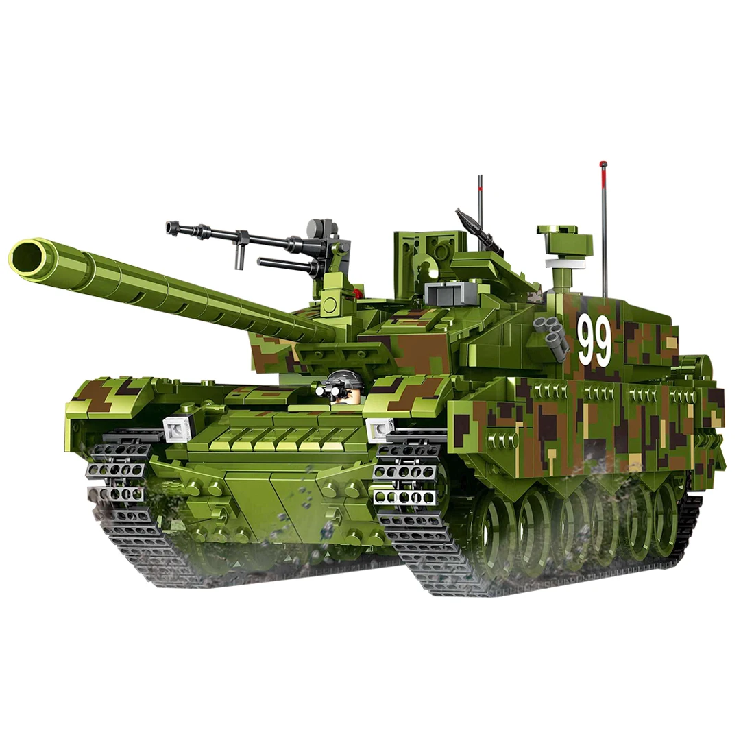 1339 шт WW2 Swat китайский главный боевой танк модель оружия маленькие частицы