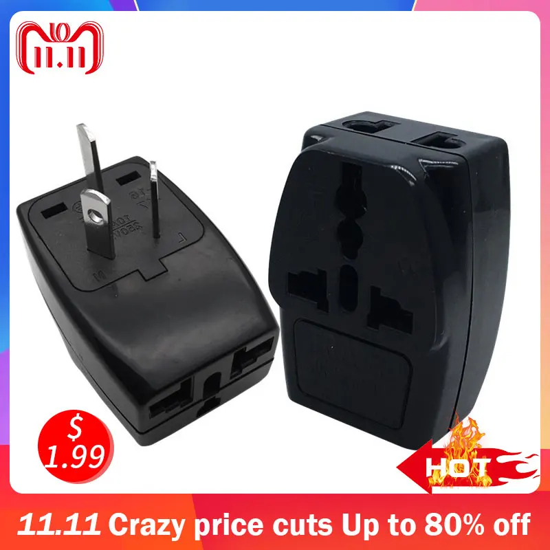 Новый универсальный адаптер питания для путешествий 3 контактный переходник с