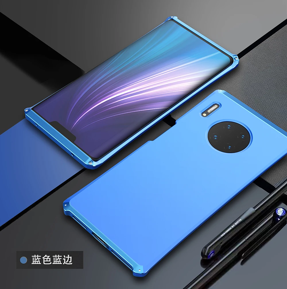 Текстурированный противоударный металлический каркас пластик для huawei P20 P10 Plus алюминиевый сплав p10Plus mate 30 10 Honor V8 V20 бампер с подарком