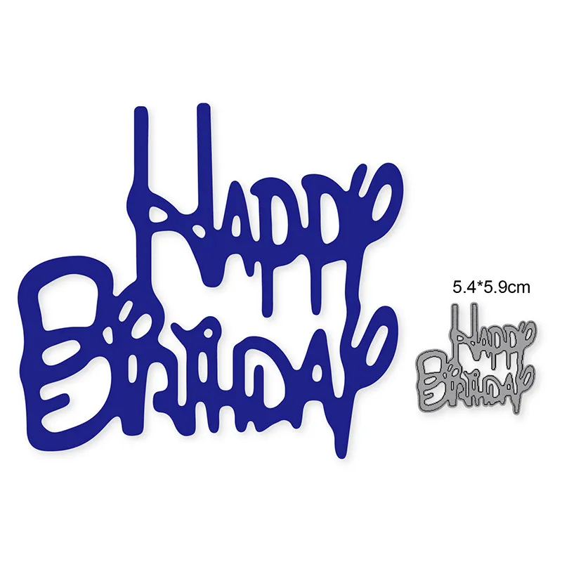 

2021 New Metal Cutting Dies Cut Mold Happy Birthday Decoration Scrapbook Paper Craft Knife Mould Blade Punch Stencils dies