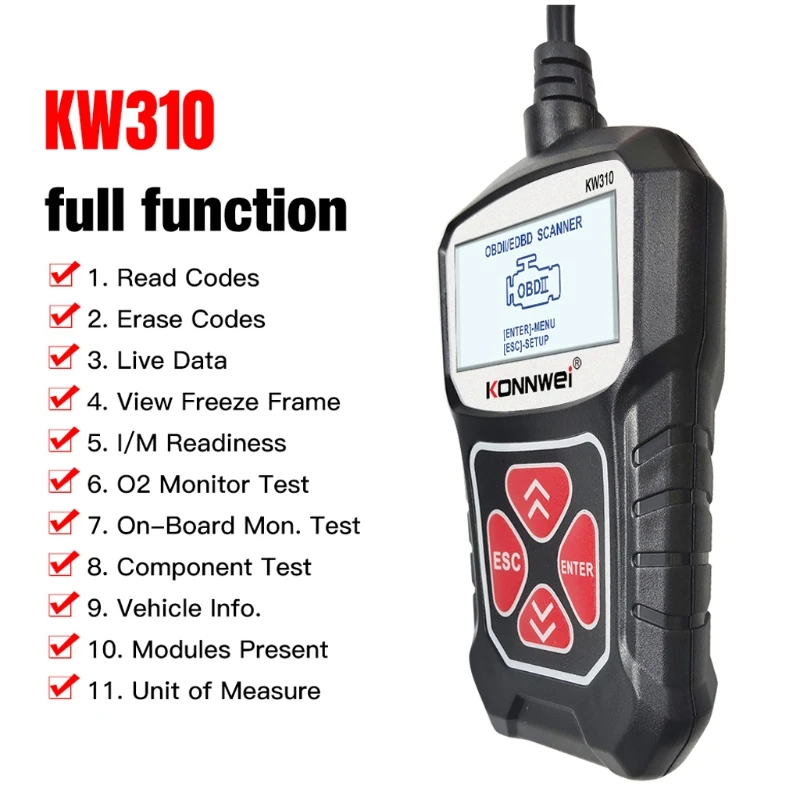

KW310 OBD2 Diagnostic Scanner Automotive Scanner For Car Code Reader Scanner