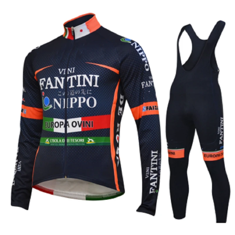 Cycling set VINI Team Pro long sleeve Cycling jersey Set bib pants ropa ciclismo bicycle clothing MTB bike jersey Uniform Men clothes - Цвет: Cycling set