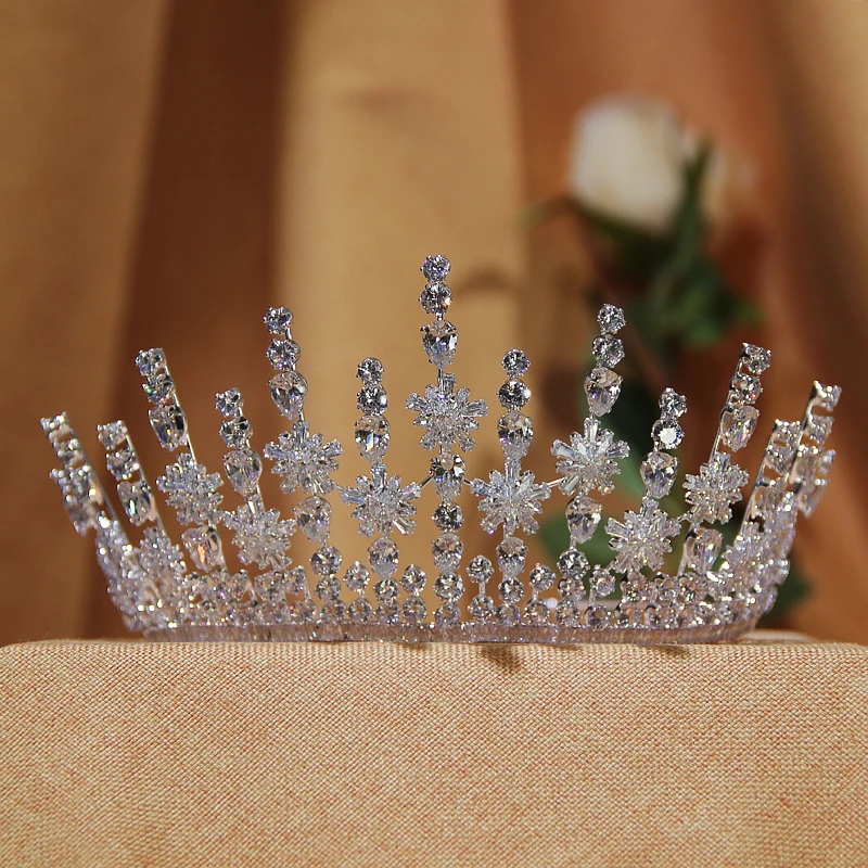 Свадебная Корона Amanda Novias круглая свадебная корона для невесты ручной работы с