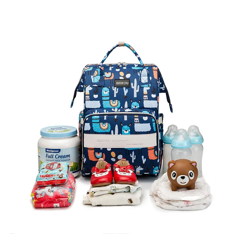 

Double Shoulder Mommy Bag (With USB Interface) Outdoor Travel Nursing Backpack for Baby Care Large Capacity Maternal Child Bag