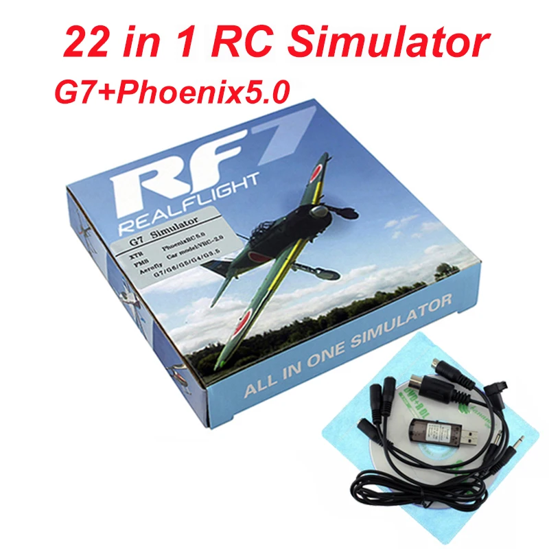 22 in 1 22 в 1 RC авиамодельного симулятора(8in1 USB моделирования для Realflight Поддержка G7.5 G7 G6.5 G5 Flysky FS-I6 TH9X Phoenix5 - Цвет: 22 in 1