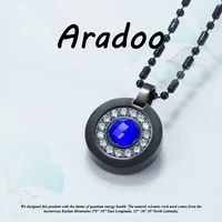 aradoo health necklace volcanic stone necklace holiday gift pendant necklace radiation necklace slimming necklace energy jewelry