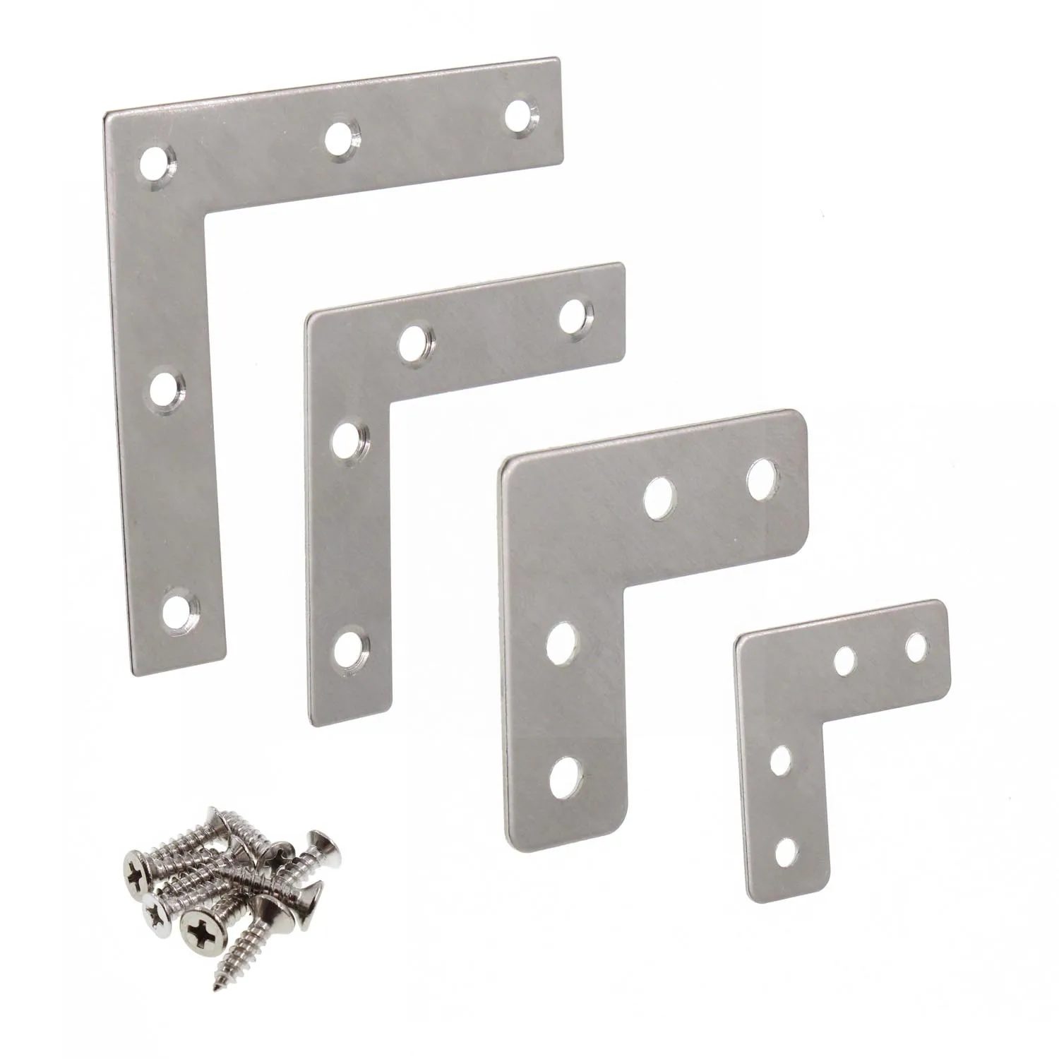 

Repair Mending Bracket,Stainless Steel L Shape Flat Corner Brace for Wood,Metal Fixing Joining Bracket for Furniture and Cabinet