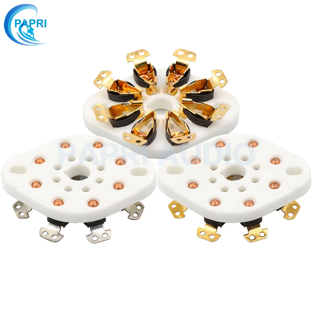 PAPRI 1 шт. KT88 EL34 6CA7 274B 6V6 керамический K8A позолоченный 8Pin гнезда вакуумных трубок