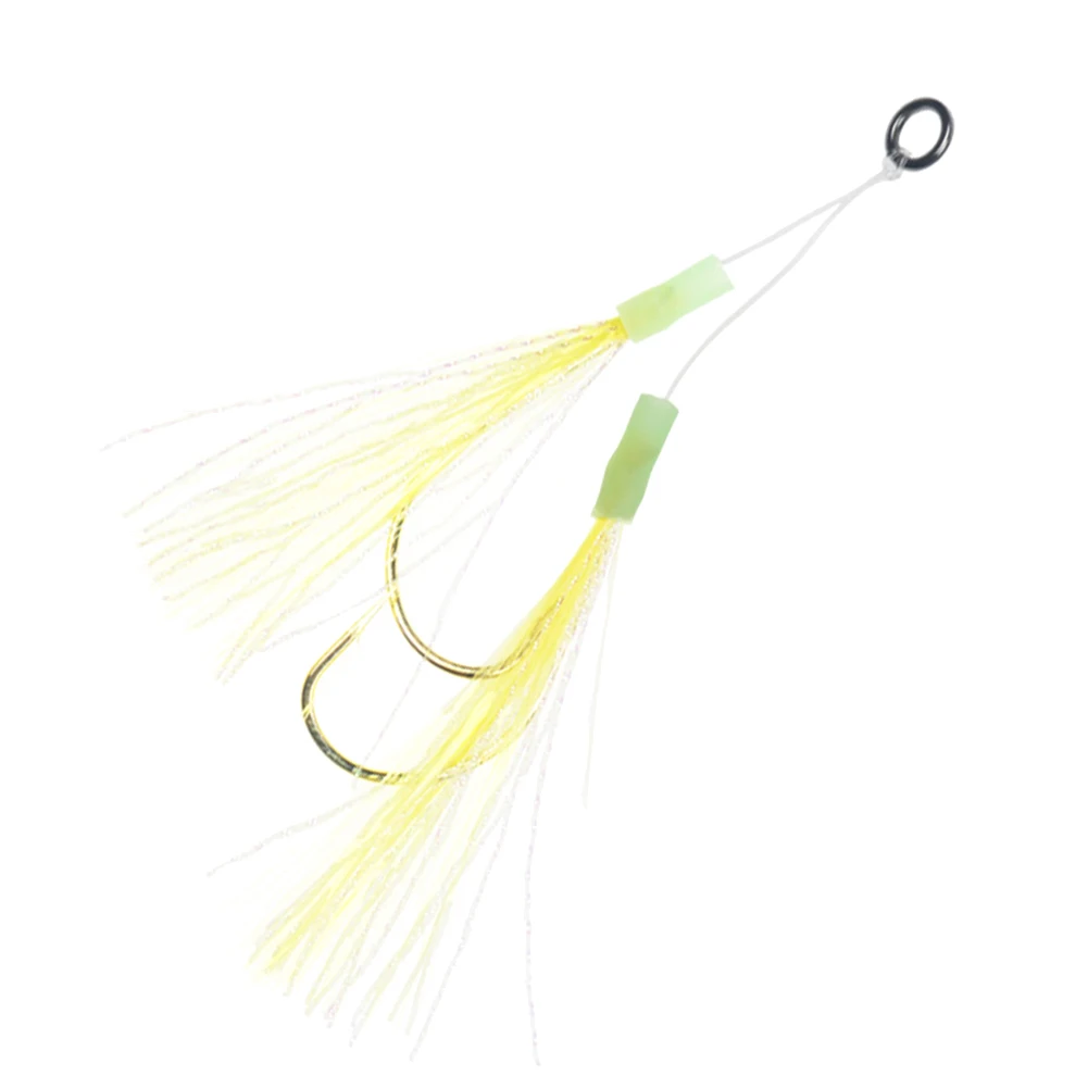 Металлическая кисточка для морской рыбалки двойной рыболовный крючок держатель