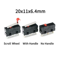 10 pcs 20x11x6 4mm mini micro limit switch roller lever arm spdt snap action lot no handlewith handlescroll wheel