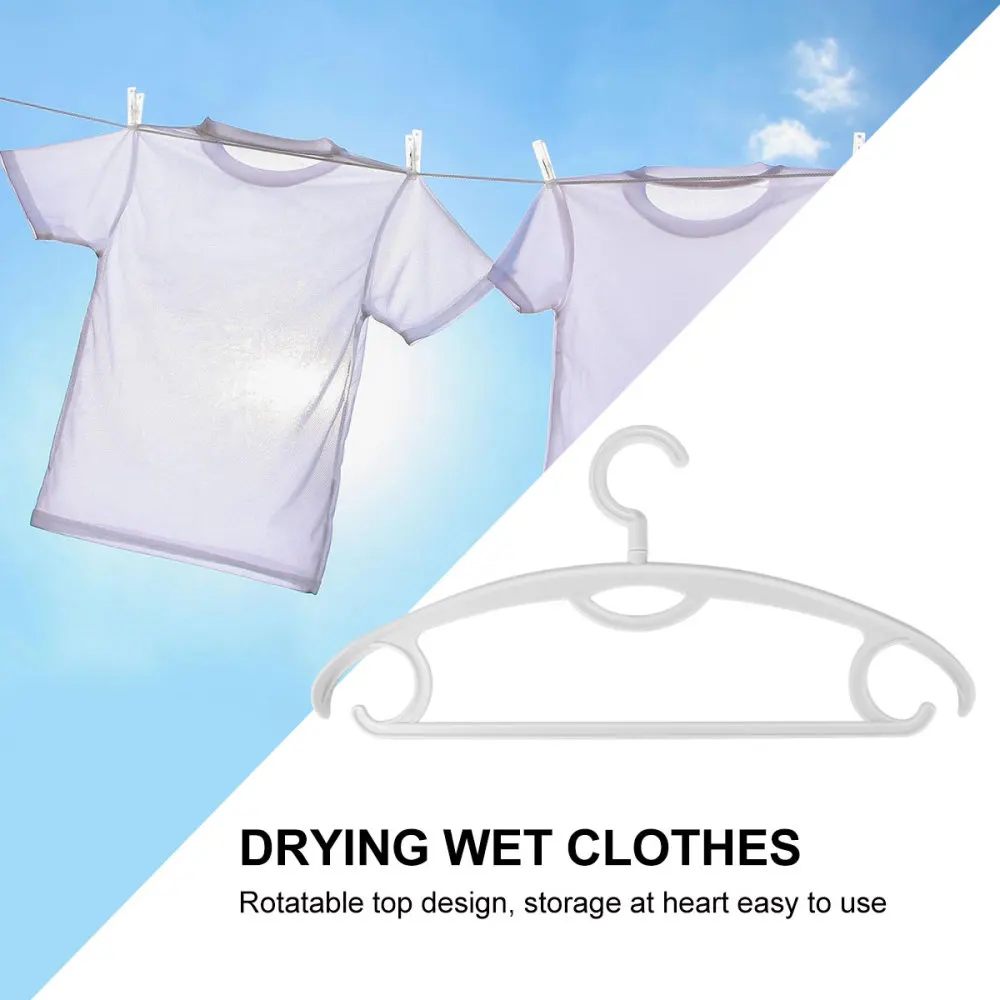 

10pcs Thick Wide Traceless Coat Hanger Non-slip Garment Hanging