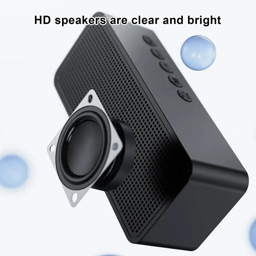G50 Wireless Bluetooth Speaker With FM Radio Portable Mini Card Mirror Dual Alarm Temperature Clock 18650 Lithium Battery | Электроника