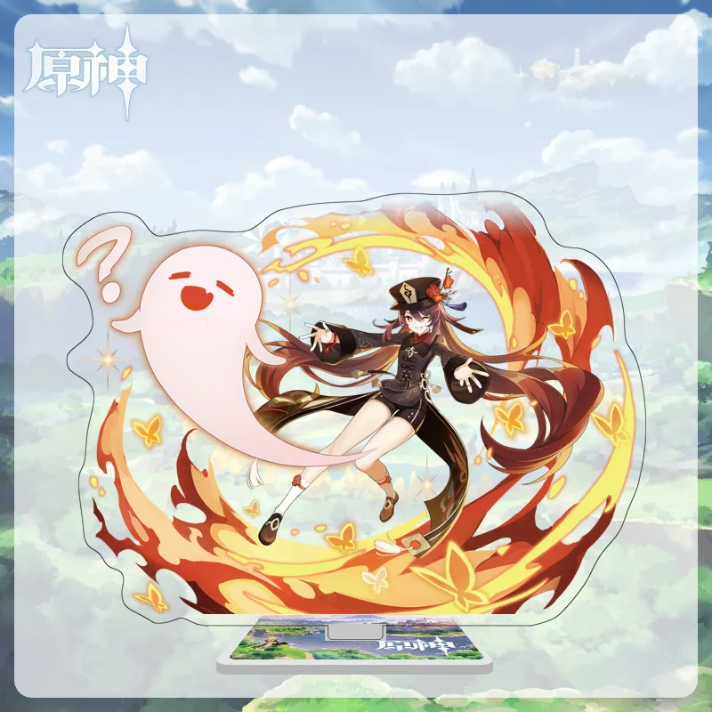 

Anime Genshin Impact Cute Keychain Diluc Venti Klee Keqing Qiqi Acrylic Accessory Standsing Model Student Desk Decor Stand Card