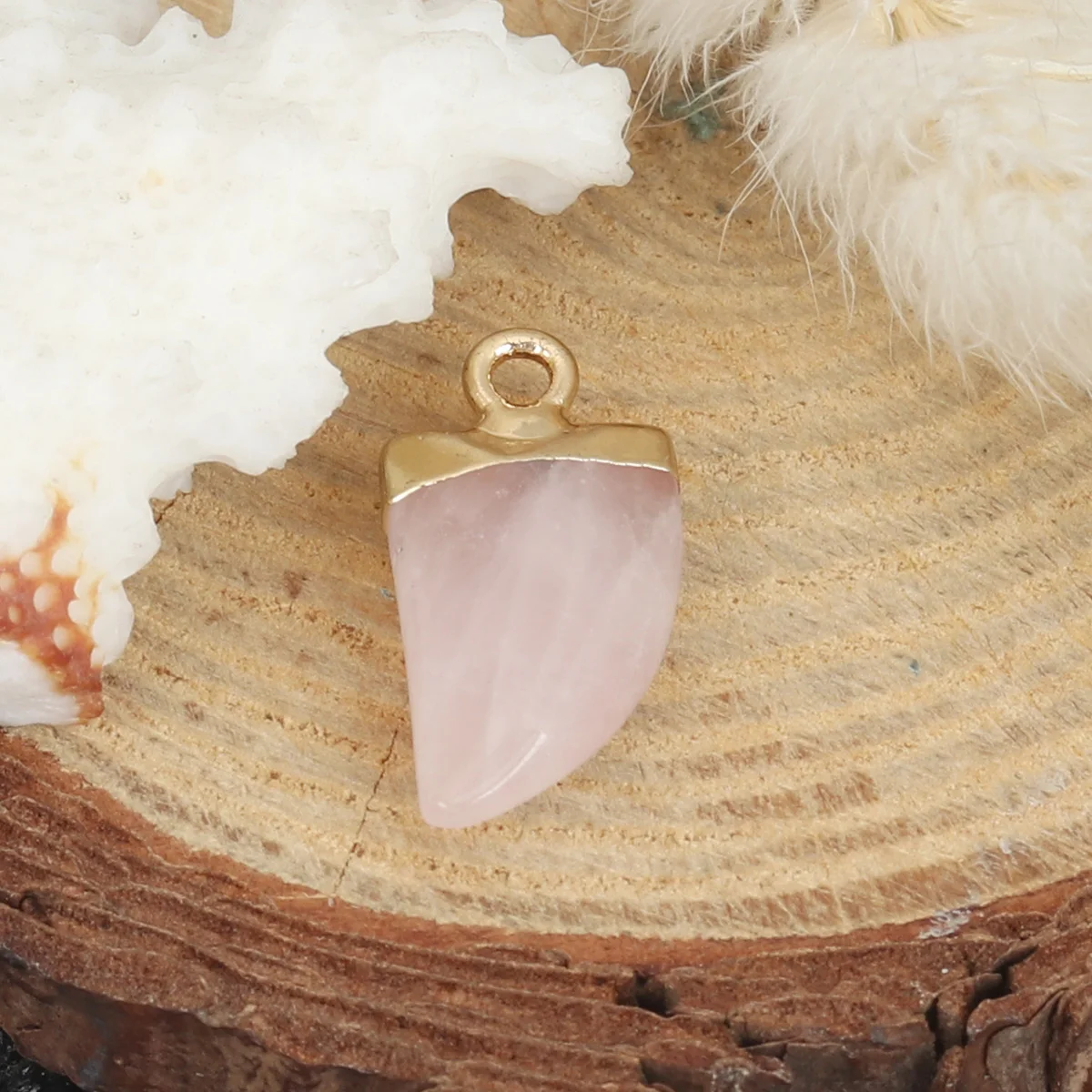 

8 сезонов, подвески из натурального кварца, медные, золотистые, розовые подвески в форме ножа, для самостоятельного изготовления ожерелья, ю...