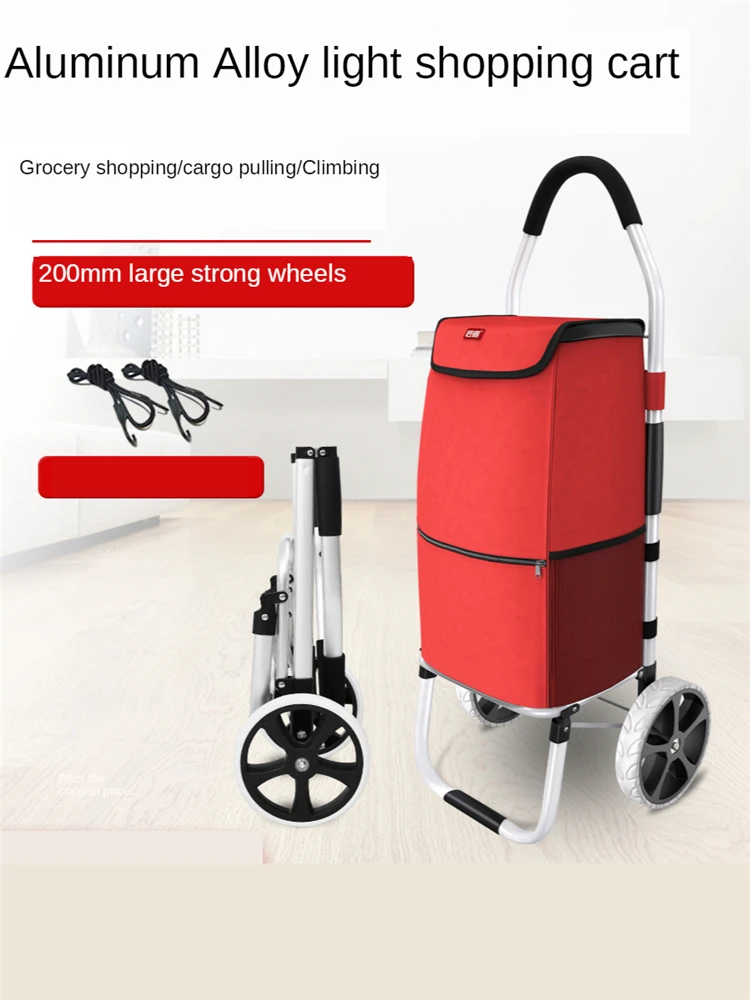 

LISM Great Loading Capacity Shopping Cart Waterproof Utility Trolly Wheels and Anti-Slip Grips Groceries Bag