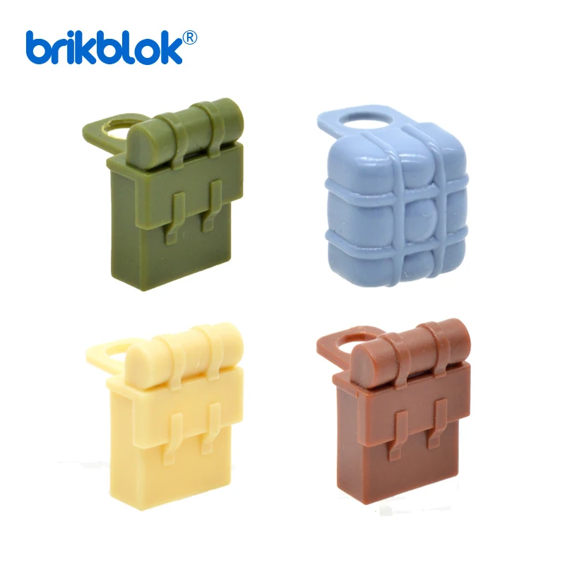 10 шт./лот WW2 рюкзаки MOC военная часть строительные блоки кирпичи ранец игрушки для