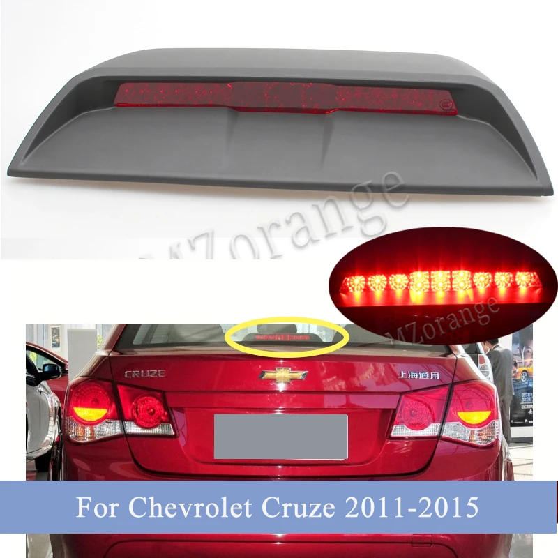 MIZIAUTO высокое крепление стоп-сигнала для Chevrolet Cruze 2011- задний стоп-сигнал светильник Предупреждение светильник парус заднего стекла