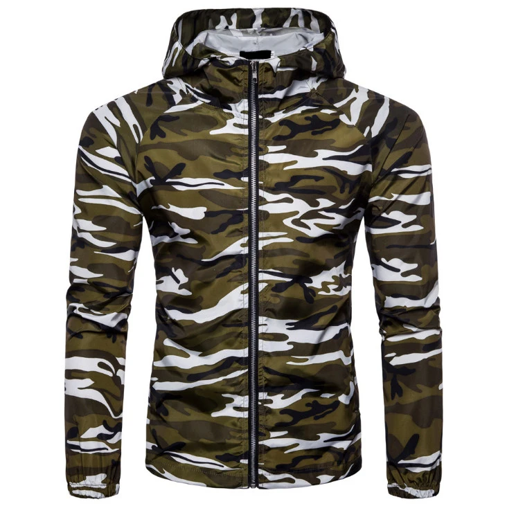 

Spring Jacket Men Hooded Camouflage Clothing Pop Casual Military Camouflage Jackets and Coats Fashion Sun protection Coat