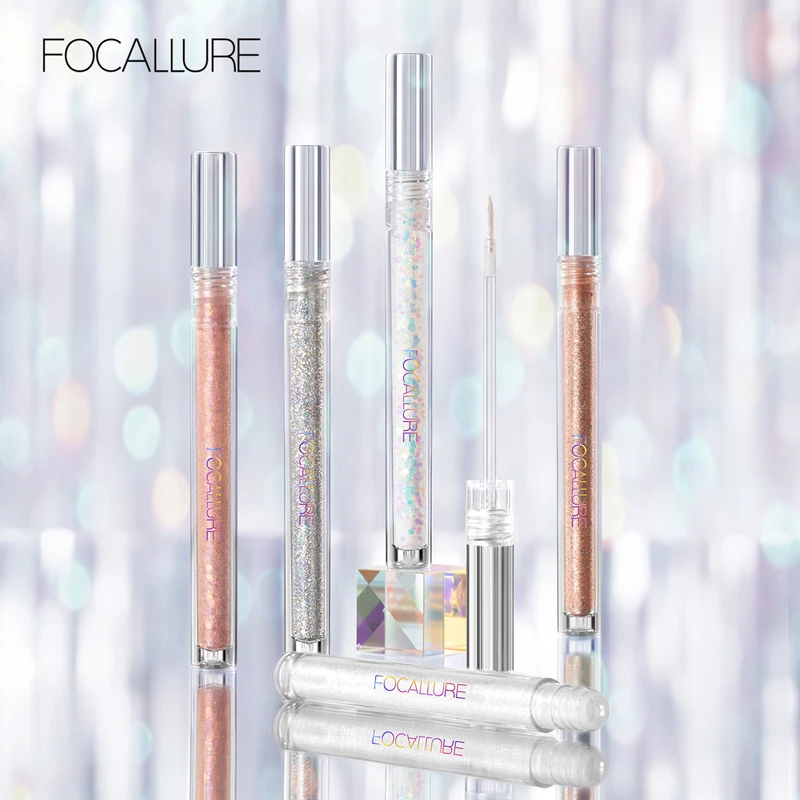 FOCALLURE Liquid Eyeshadow Glitter For Eyes Cosmetics Eyeliner with Sparkles Shiny Shadows Professional Makeup