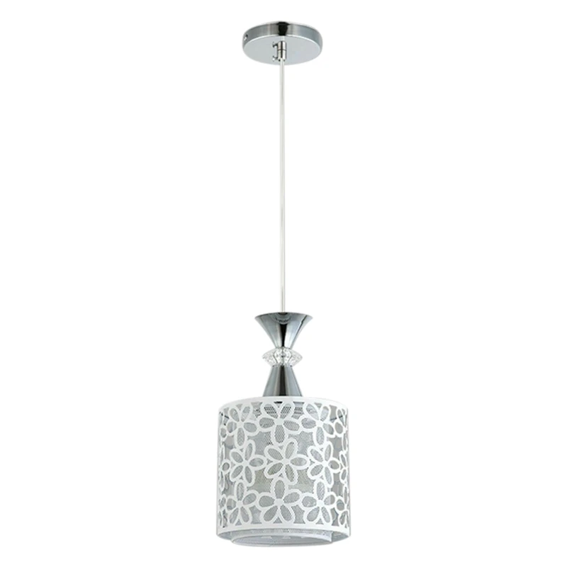 

E27 Pendant Lamp Modern Crystal Iron Ceiling Light Dining Room Chandelier Decor