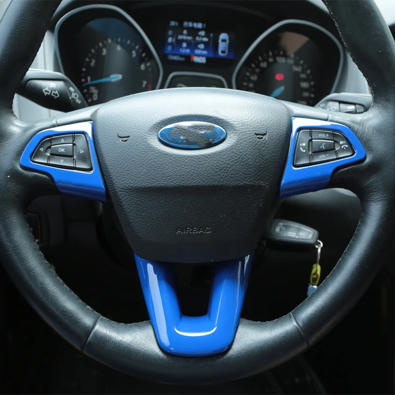 Синяя краска из АБС-пластика украшение на руль автомобиля отделка блестки