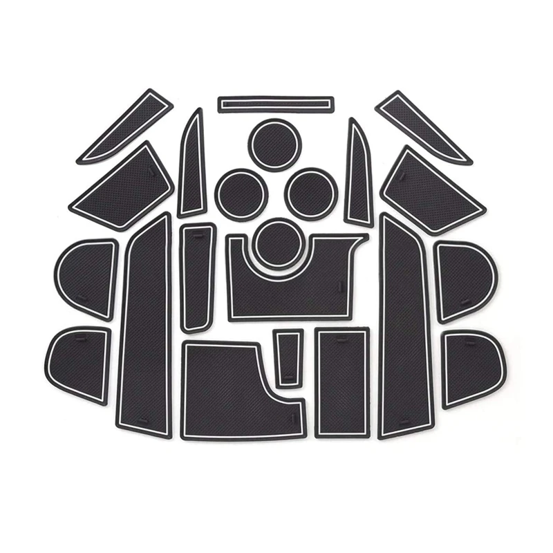 

22PCS for Dodge Charger 2015-2021 Accessories Door Pocket Pad, Cup Holder Insert,Center Console Shifter Liner Mat