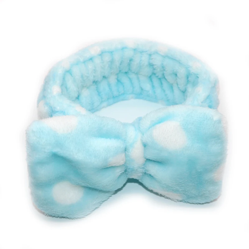 Повязка на голову с кроличьими ушками из кораллового флиса мягкая эластичная