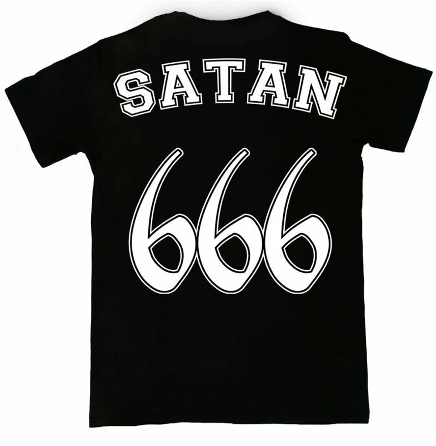 Луна культ Юнайтед футболка сатана 666 оккульт Готический футбол Джерси