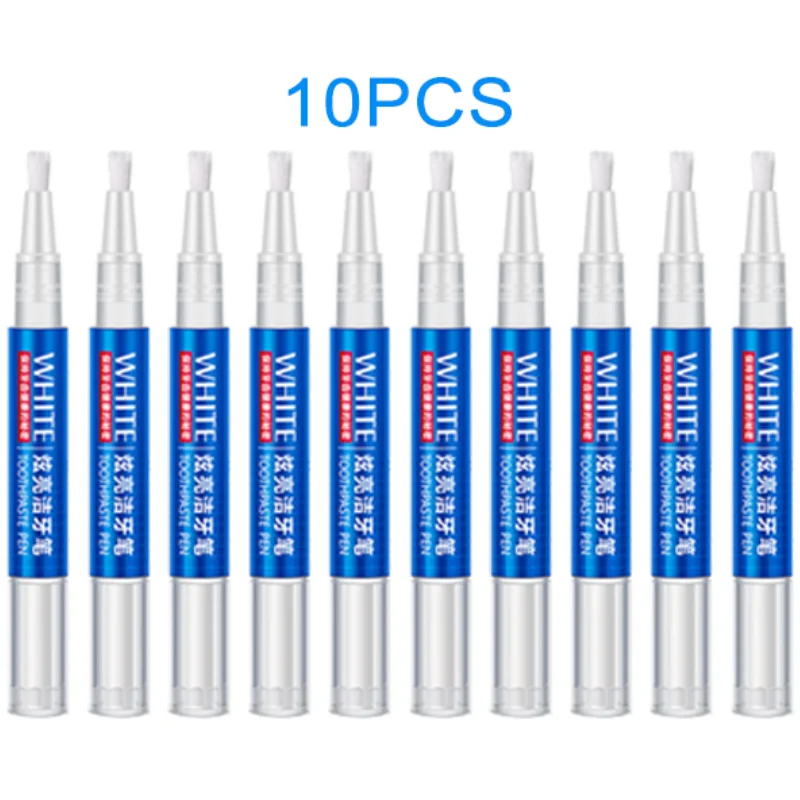 

10 Pieces of Tooth Whitening Pen Cleaning Brush Serum Remover Bleaching Tooth Whitening Agent Oral Hygiene Care Set Wholesale