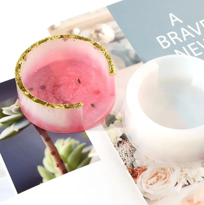 Форма Силиконовая Круглая для квадратная Подставка под стакан сделай сам