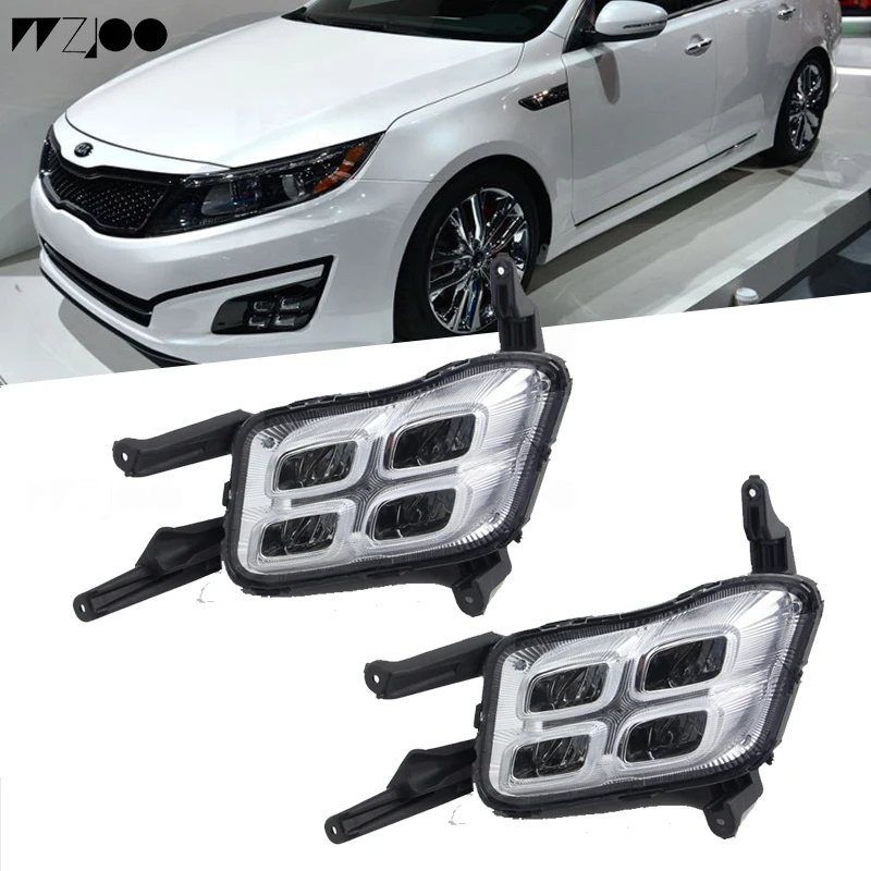 Для KIA Optima K5 2014 ~ 2015 автомобильные мигающие светодиодные дневные ходовые огни DRL