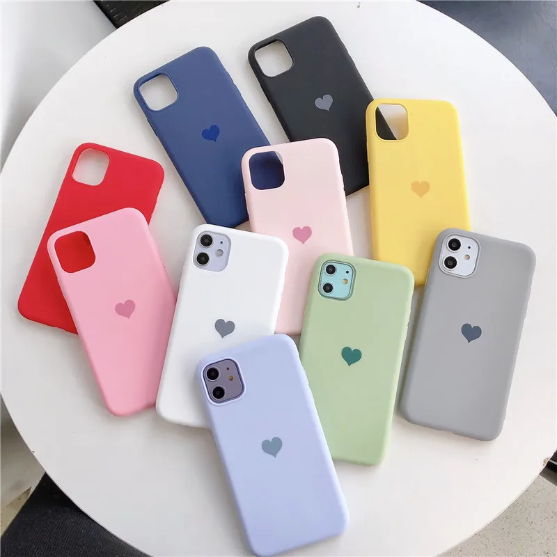 Чехол для телефона iPhone 11 Pro MAX милый чехол с сердечками и конфетами мягкий