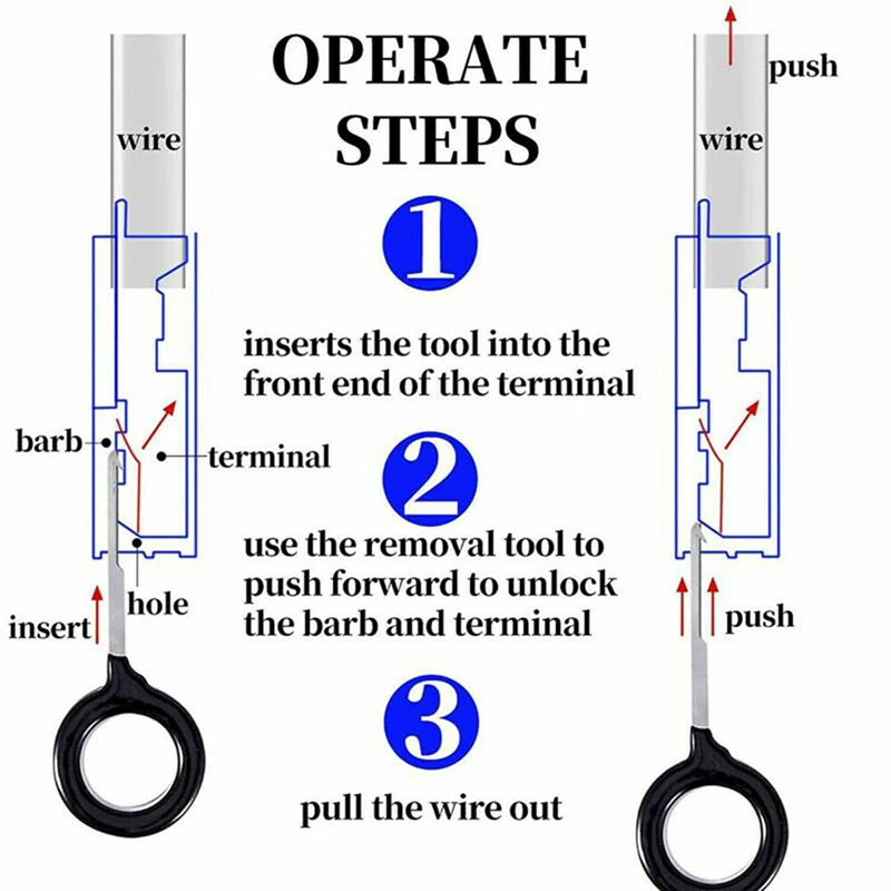 Hand Tool Plug Terminal Take Out Needle Ejector Picking Harness Factory Machinery Car Repair Household Hardware | Инструменты