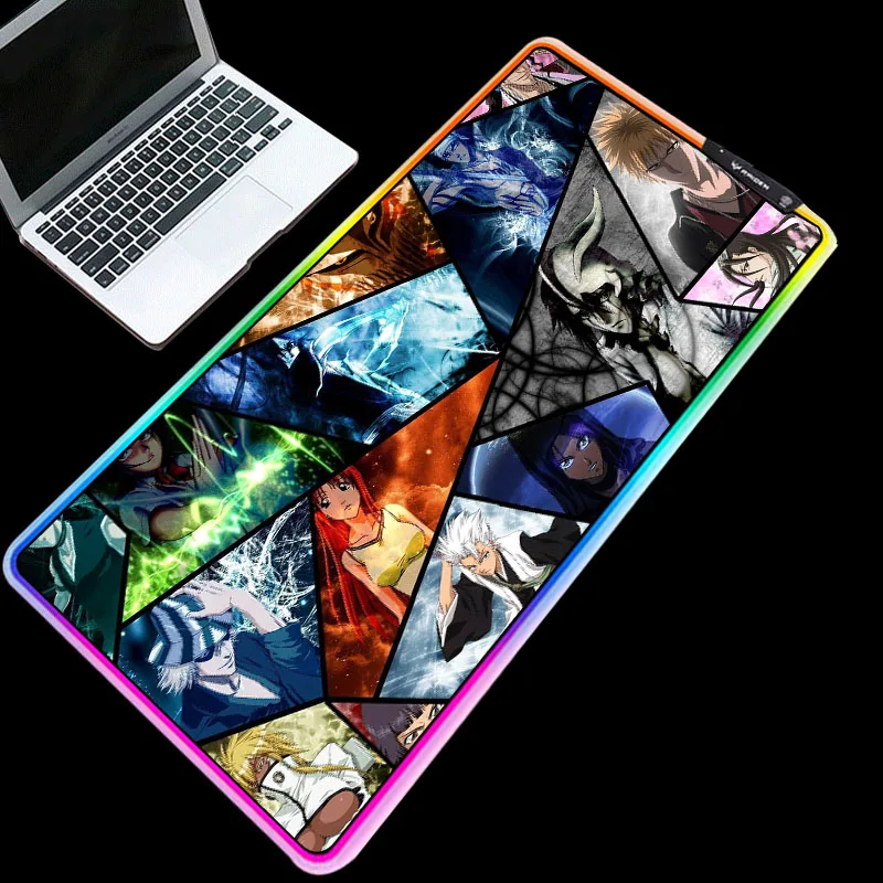 

XGZ Exquisite RGB mouse pad anime table mat death pattern high-quality bright lighting keyboard pad