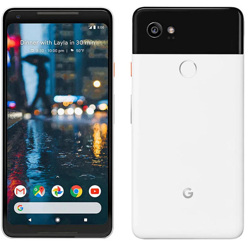 white Разблокированный Google Pixel 2XL сотовый телефон 6," P-OLED экран Qualcomm835 4 Гб ram 64 Гб/128 ГБ отремонтированный телефон - Цвет: white