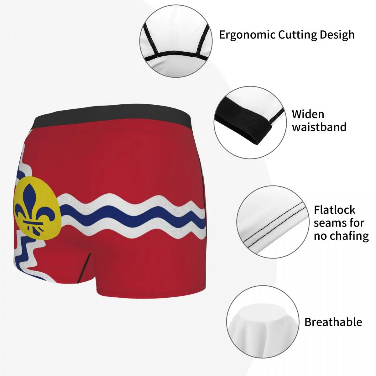 Flag Map Of Colombia Men's Boxer Briefs R301 Cool Men's boxer leggings