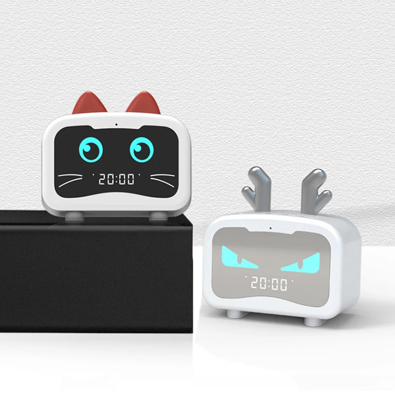 New Smart Cute Pet LED Digital Alarm Clock Totoro Bluetooth Speaker With Radio