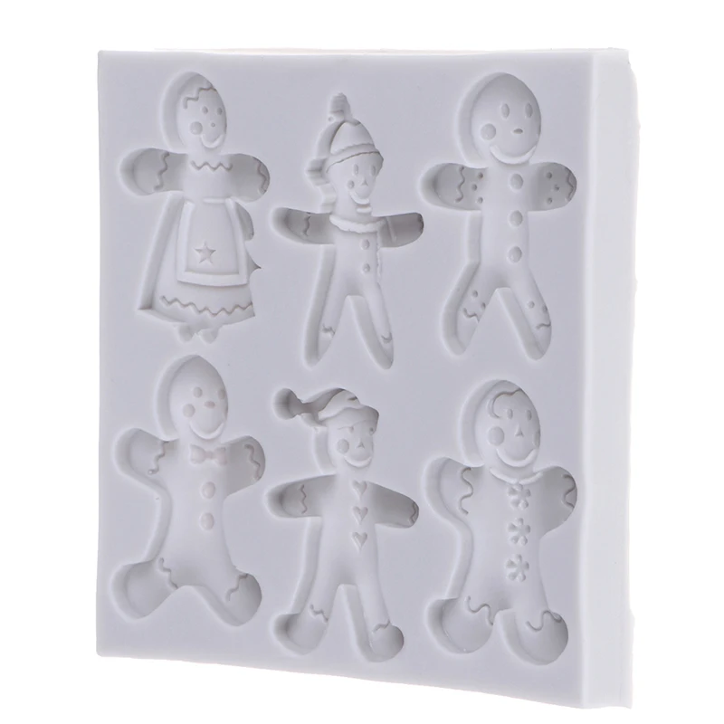 Форма для шоколада сладостей глины имбиря Рождественская серия силиконовая