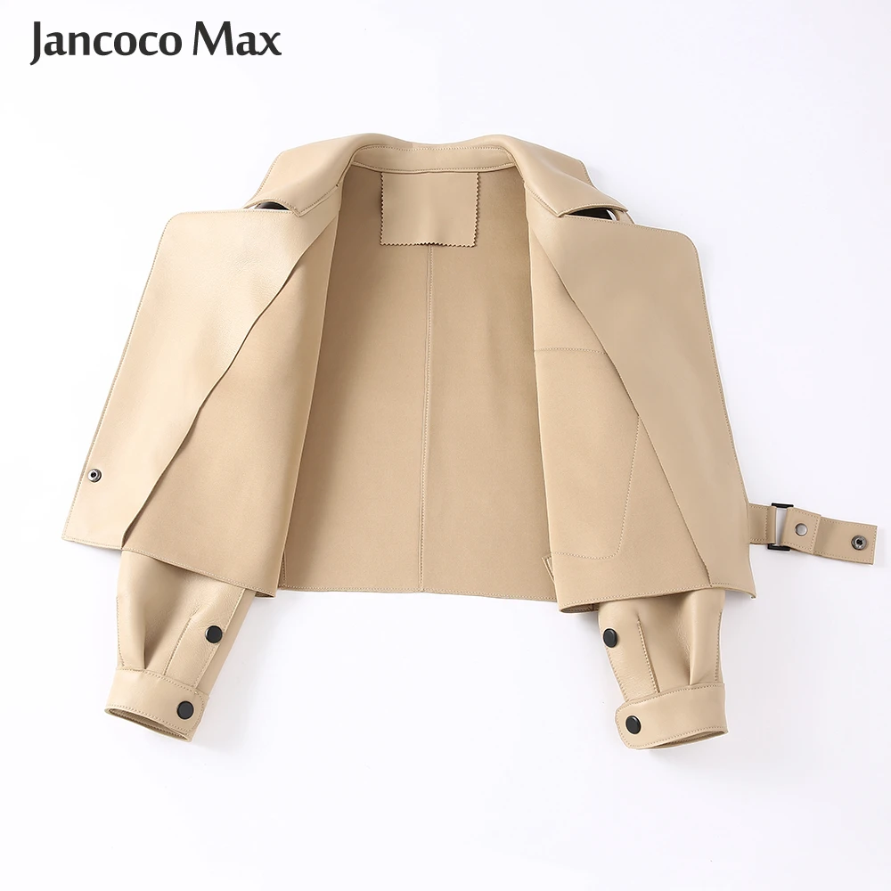 Chaqueta de piel de oveja genuina para mujer, abrigo de piel de oveja genuina a la moda, de cuero auténtico para motocicleta, S7547, 2021