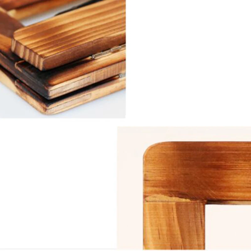 

Foldable Recipe Book Stand,Wooden Frame Reading Bookshelf,Tablet Pc Support Stand