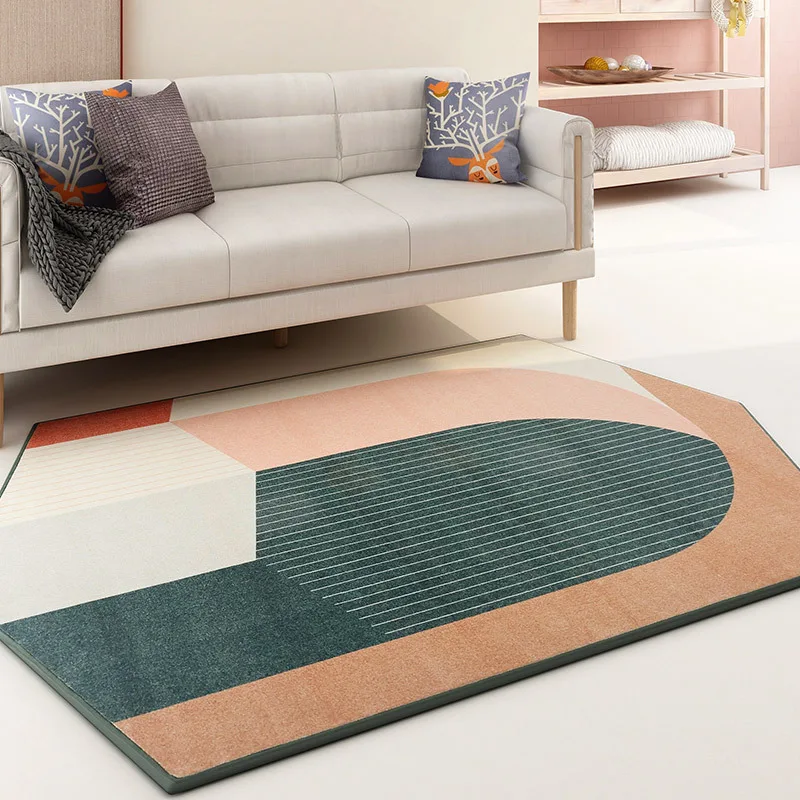 Ковер с геометрическим узором в японском и корейском стиле воздушный поцелуй для