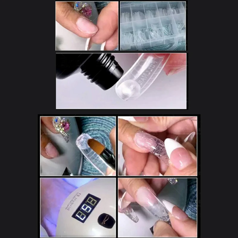 10 размеров 100 шт. многоразовые формованные искусственный кончиками пальцев форма