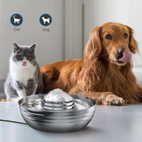 cat water fountain stainless steel automatic pet dog feeder water dispenser drinking bowl with ultra quiet pump carbon filters