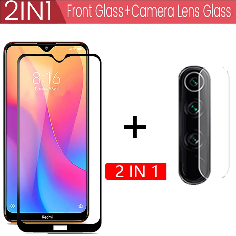 Стекло для камеры 2 в 1 + закаленное стекло Xiaomi Redmi Note 8 T Защитное экрана на t