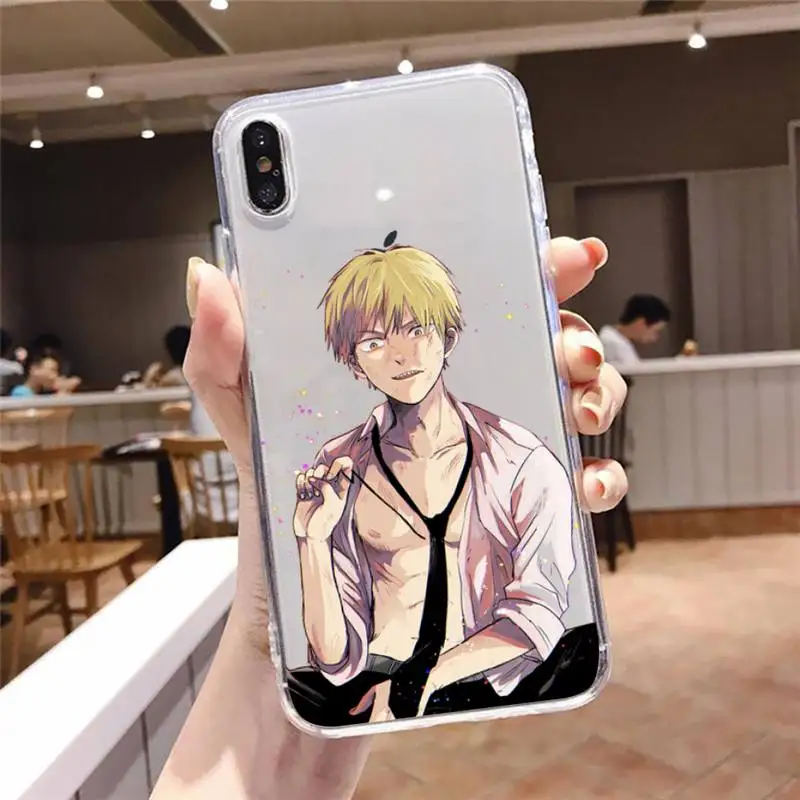 

Chainsaw Man japanese anime manga 1 Phone Case Transparent for iPhone 6 7 8 11 12 s mini pro X XS XR MAX Plus luxury shell