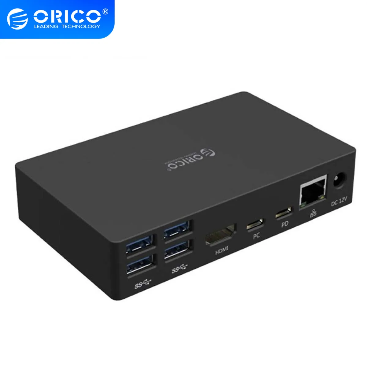 Универсальная док станция ORICO Type C с 6 портами для зарядки PD DC 12 В RJ45 HDMI 4K