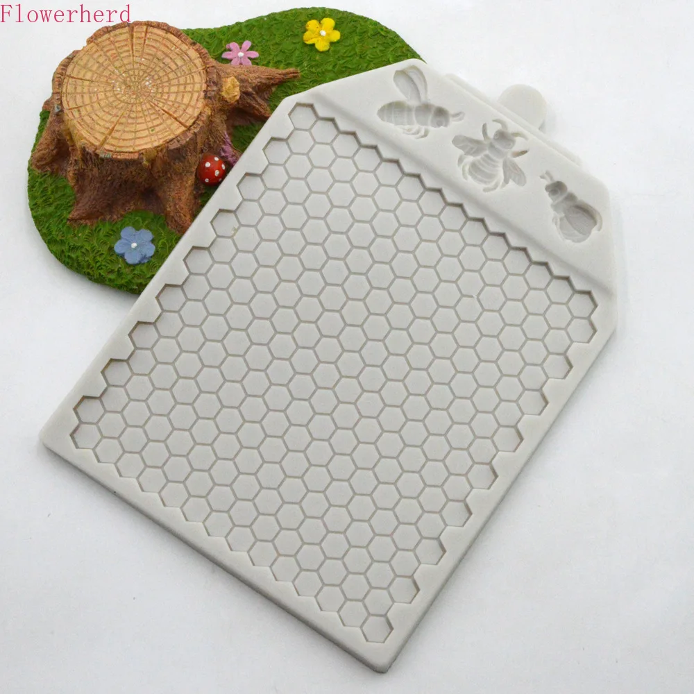 

Fondant Cake Decorating Tool Bee Honeycomb Silicone Mold Chocolate Mold DIY Handmade Soap Mold Cake Lace Mat Pastry Tools